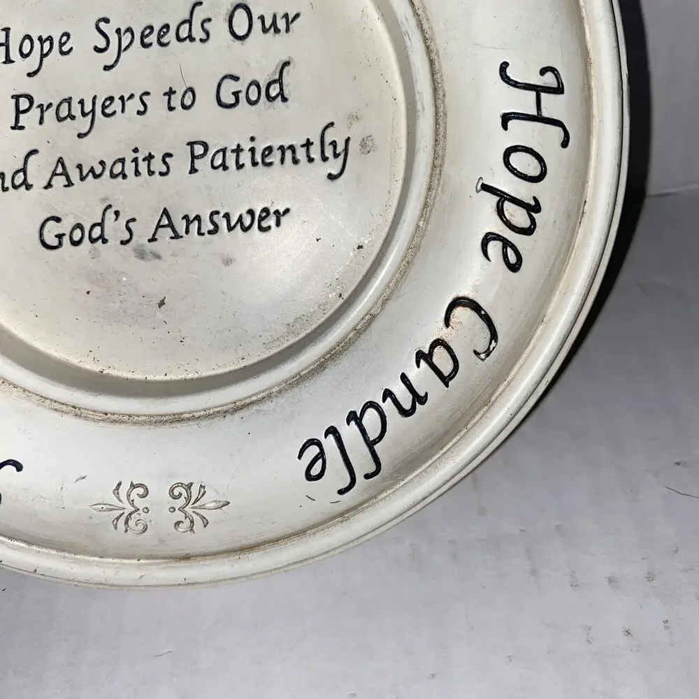 Hope Candle Base Prayers God's Answers God Religious Candle Holder / Wall Plaque